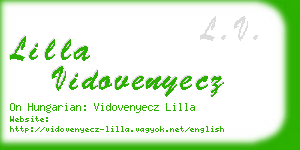 lilla vidovenyecz business card